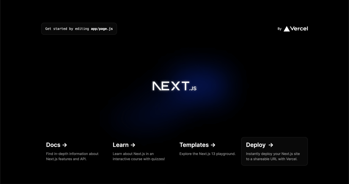 Next.jsスタート画面